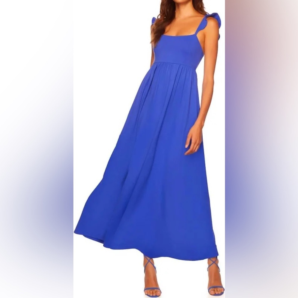 Susana Monaco flutter sleeve dress dazzling blue